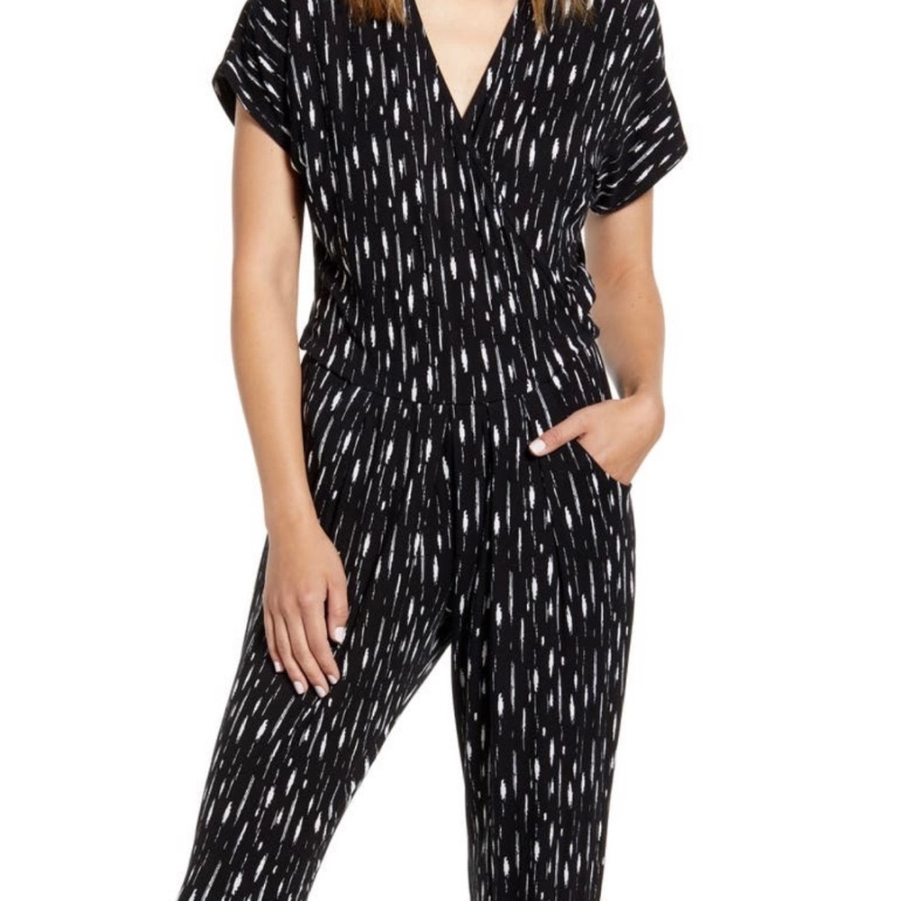 Loveappella black and white jumpsuit